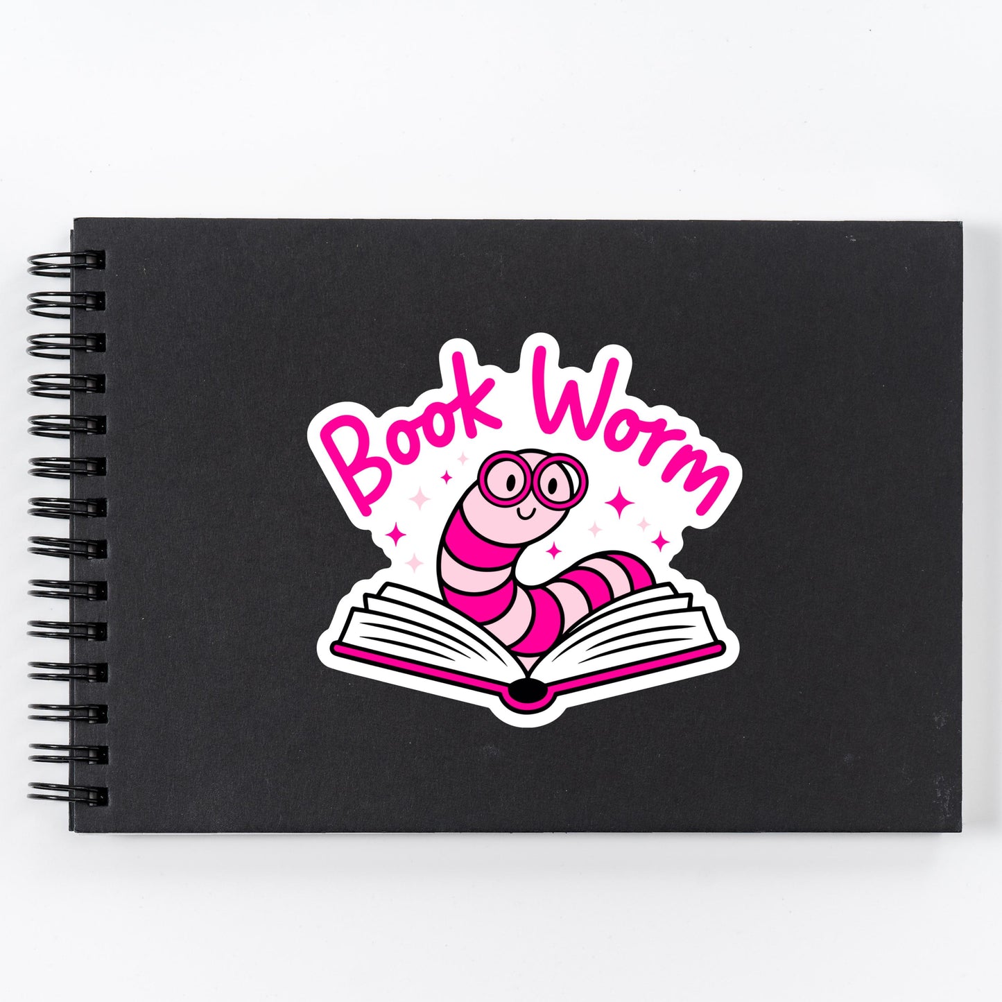 Book Worm Sticker, Funny Book Lover Waterproof Vinyl Decal, Laptop Decal, Gifts For Readers, Funny Kindle Sticker, Large Waterproof Stickers