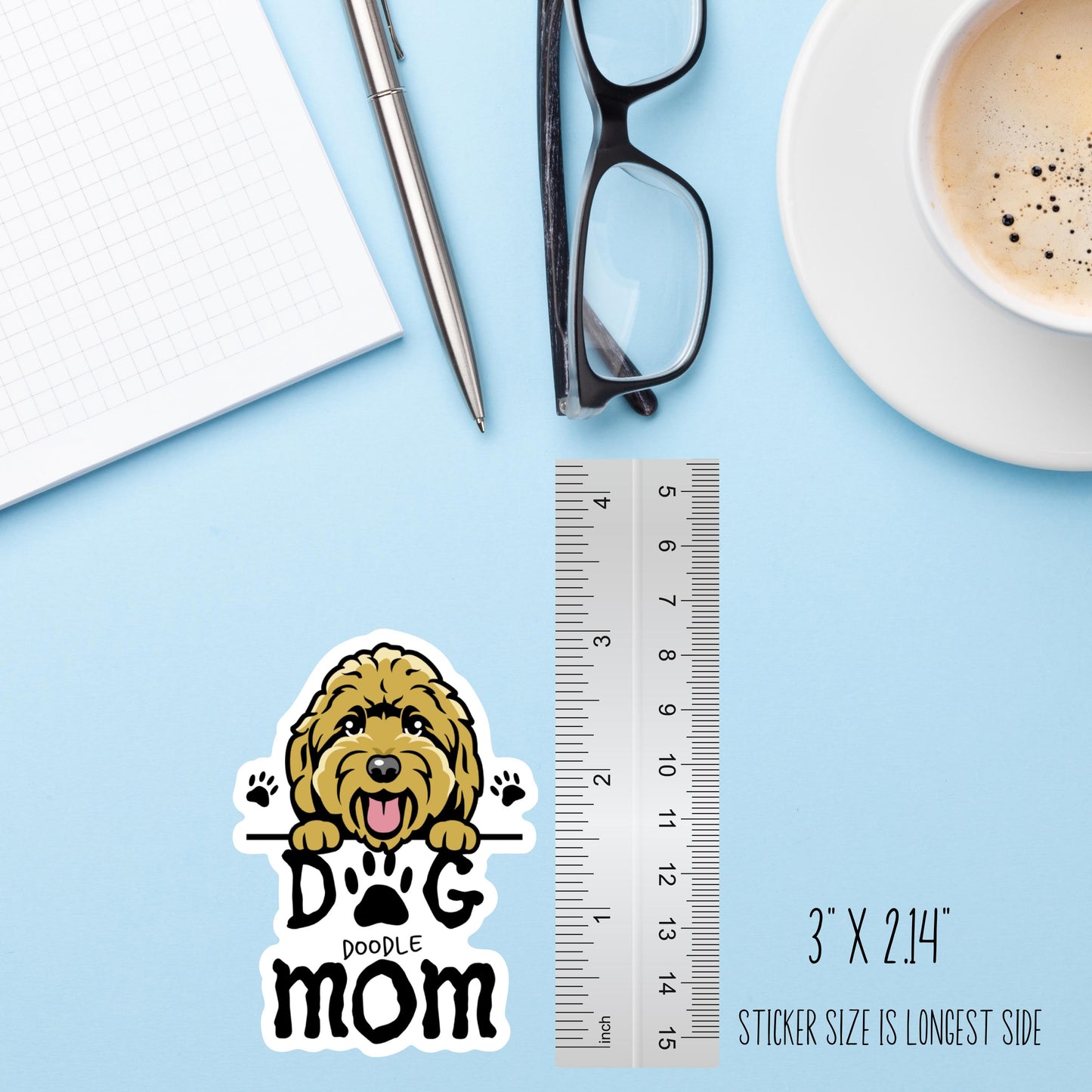 Doodle Dog Mom Sticker – Waterproof Vinyl Dog Lover Decal