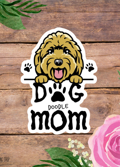 Doodle Dog Mom Sticker – Waterproof Vinyl Dog Lover Decal