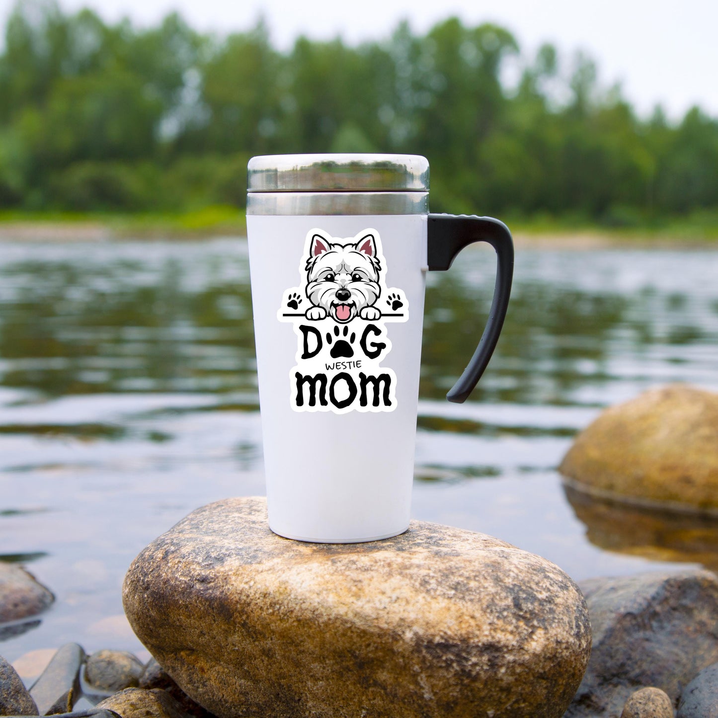Westie Dog Mom Sticker – Waterproof Vinyl Dog Lover Decal