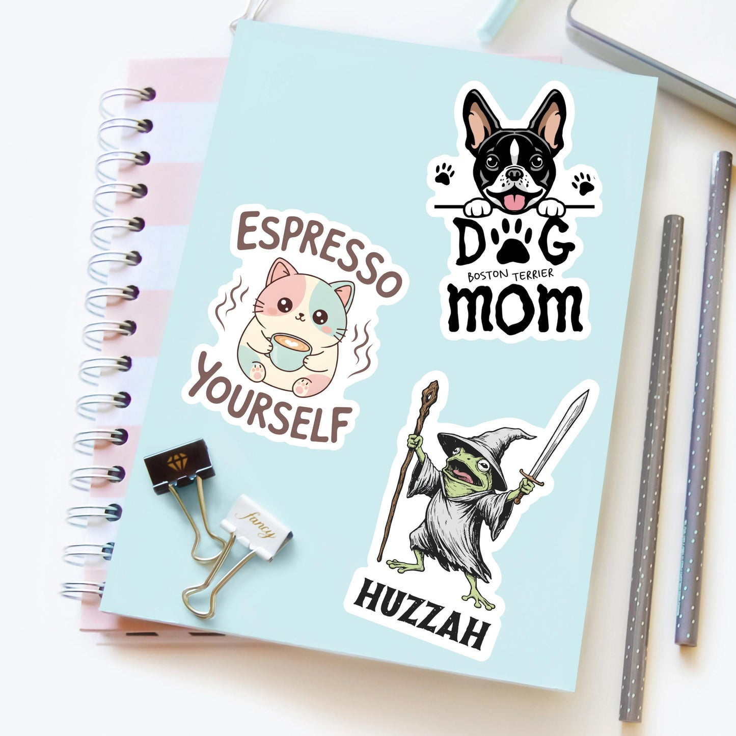 Boston Terrier Dog Mom Sticker – Waterproof Vinyl Dog Lover Decal