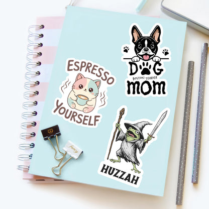 Boston Terrier Dog Mom Sticker – Waterproof Vinyl Dog Lover Decal