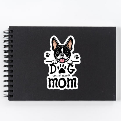 Boston Terrier Dog Mom Sticker – Waterproof Vinyl Dog Lover Decal