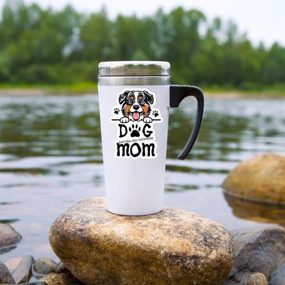 Australian Shepherd Dog Mom Sticker – Waterproof Vinyl Dog Lover Decal