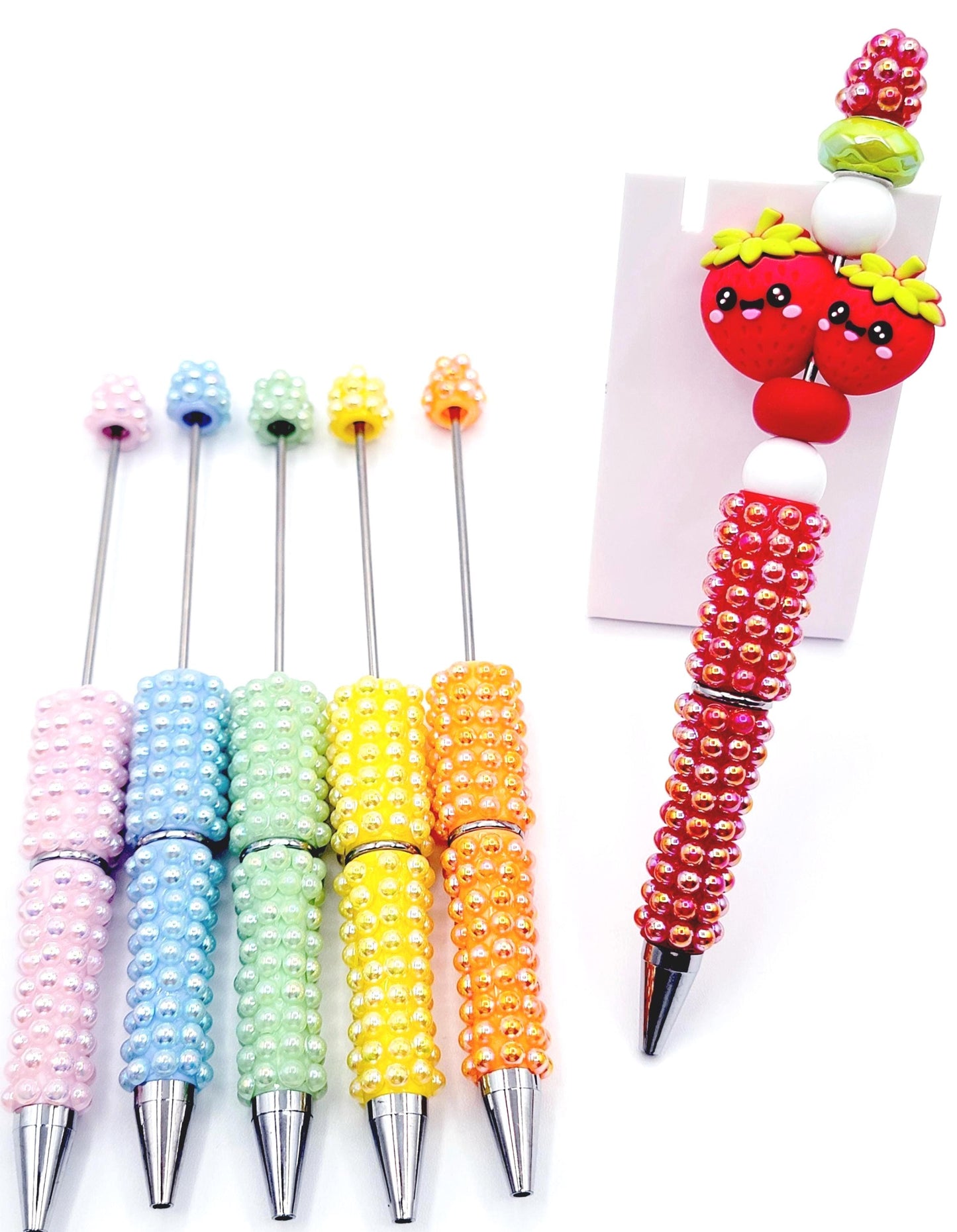 Iridescent Pearl Gems Beadable Pen