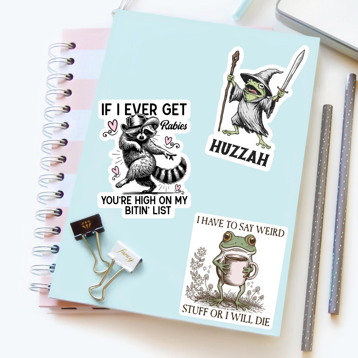 Huzzah Frog with Sword Sticker, Funny Medieval Frog Knight Sticker, Cute Frog Sticker for Laptop