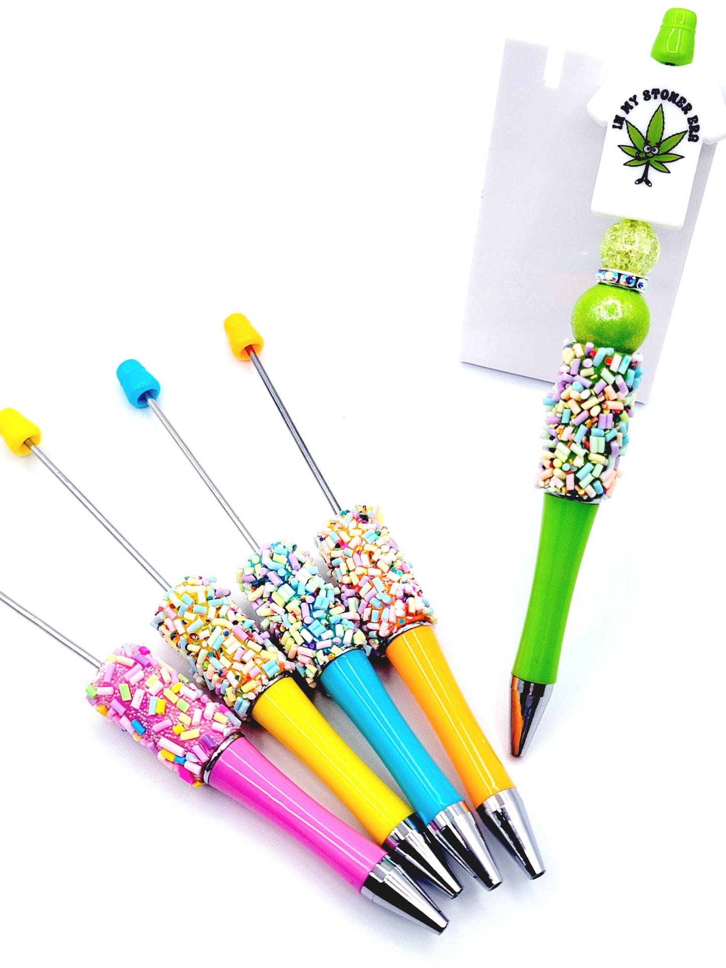 Pastel Clay Sprinkle Beadable Pen, Pastel Candy DIY Beadable Pen Blank