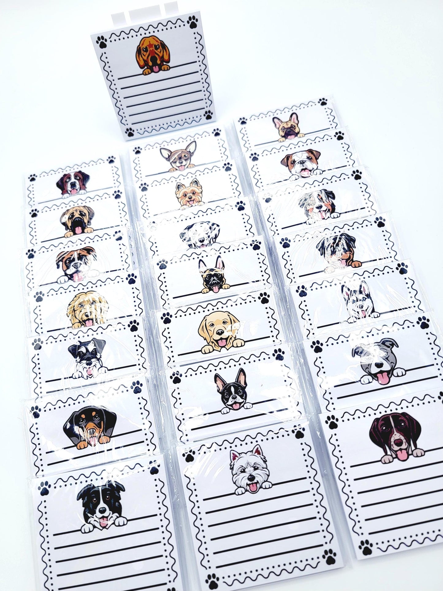 Dog Breed Dog Mom Memo Notepad, Cute Dog Lover Note Pad