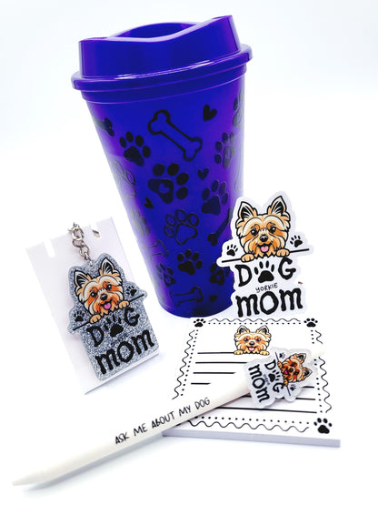 Dog Breed Dog Mom Gift Bundle, Ballpoint Pen, Keychain, Memo Notepad, Sticker (See Chart For Dog Images)