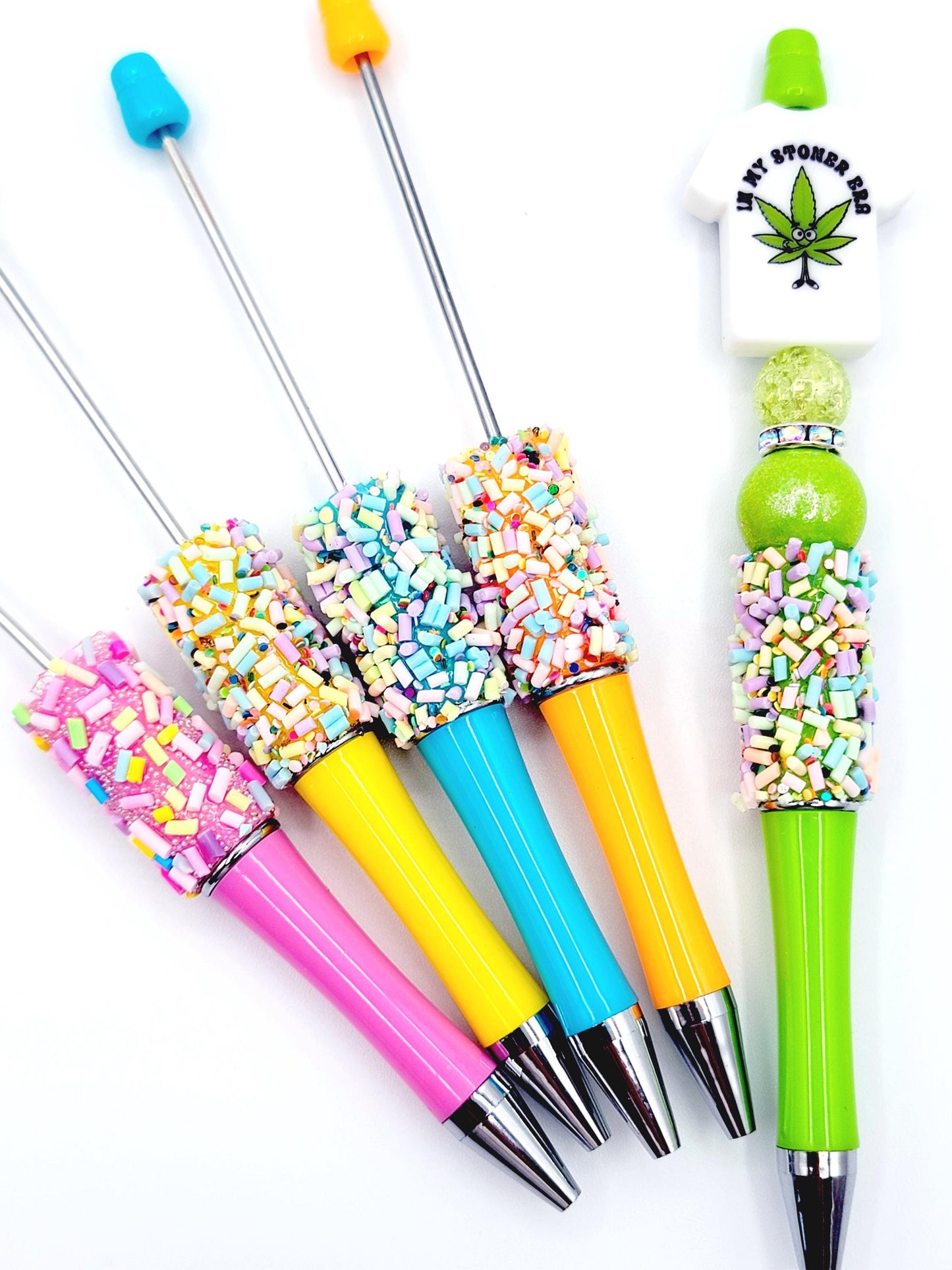 Pastel Clay Sprinkle Beadable Pen, Pastel Candy DIY Beadable Pen Blank