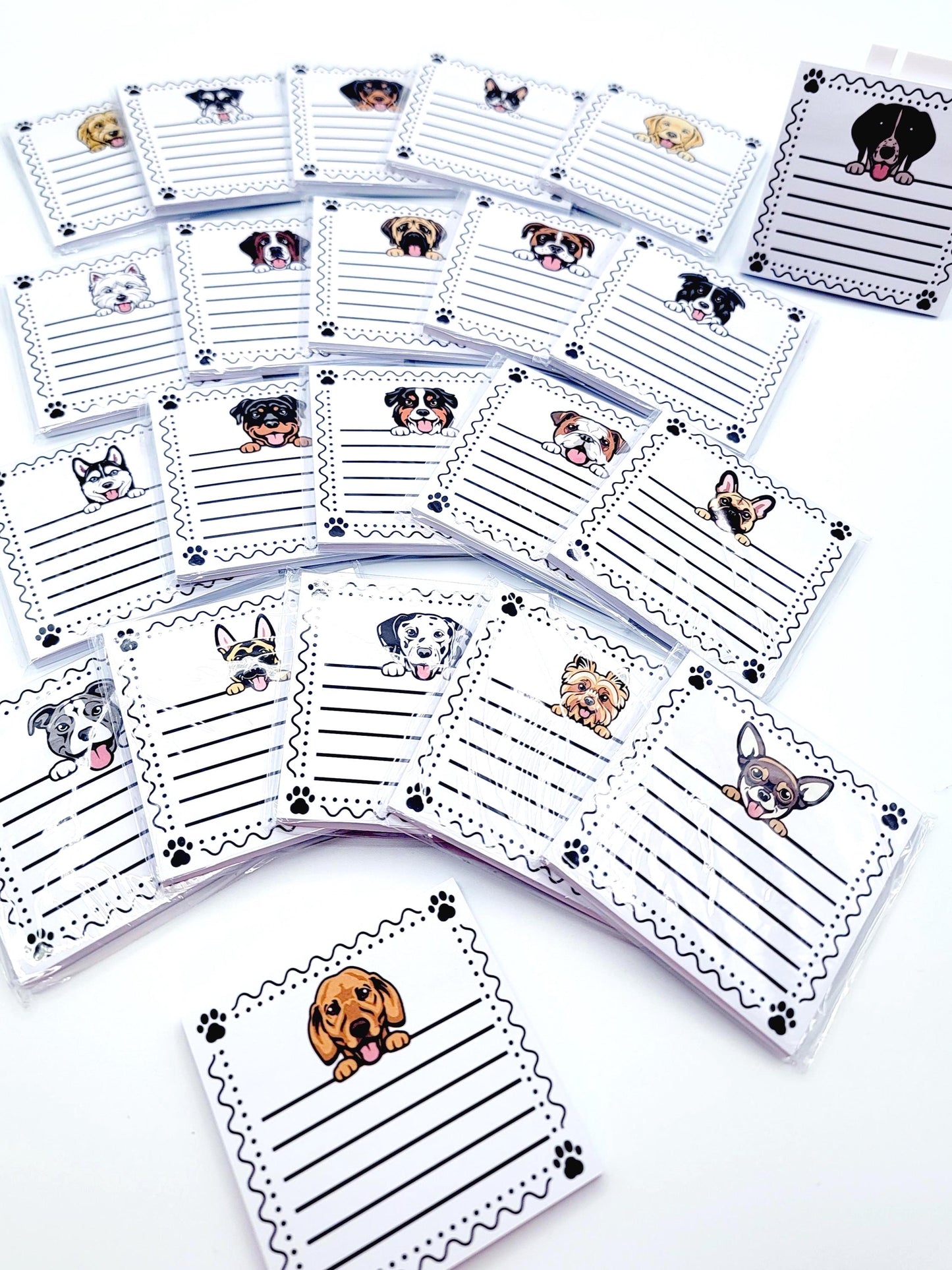 Dog Breed Dog Mom Memo Notepad, Cute Dog Lover Note Pad