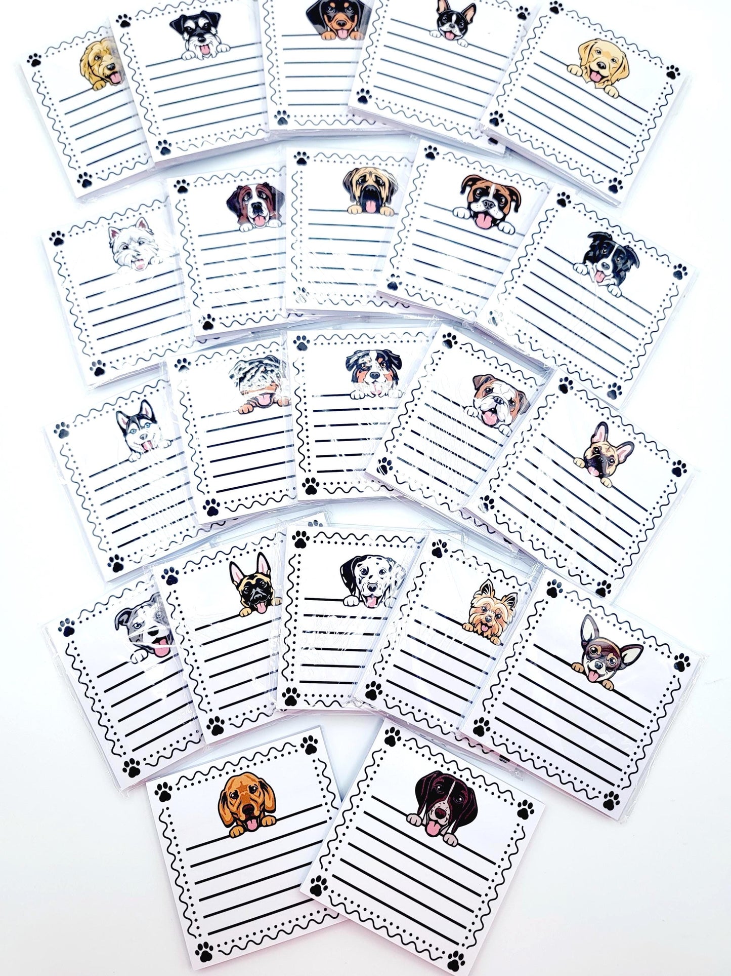 Dog Breed Dog Mom Memo Notepad, Cute Dog Lover Note Pad