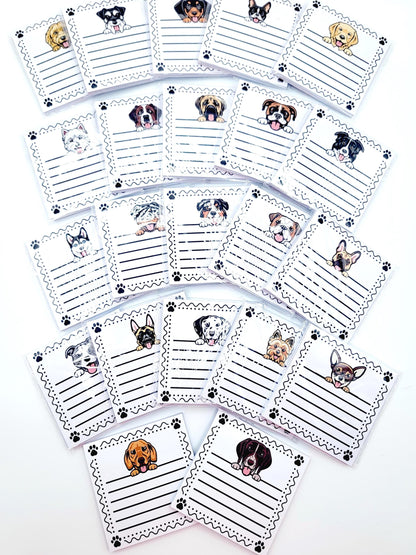 Dog Breed Dog Mom Memo Notepad, Cute Dog Lover Note Pad