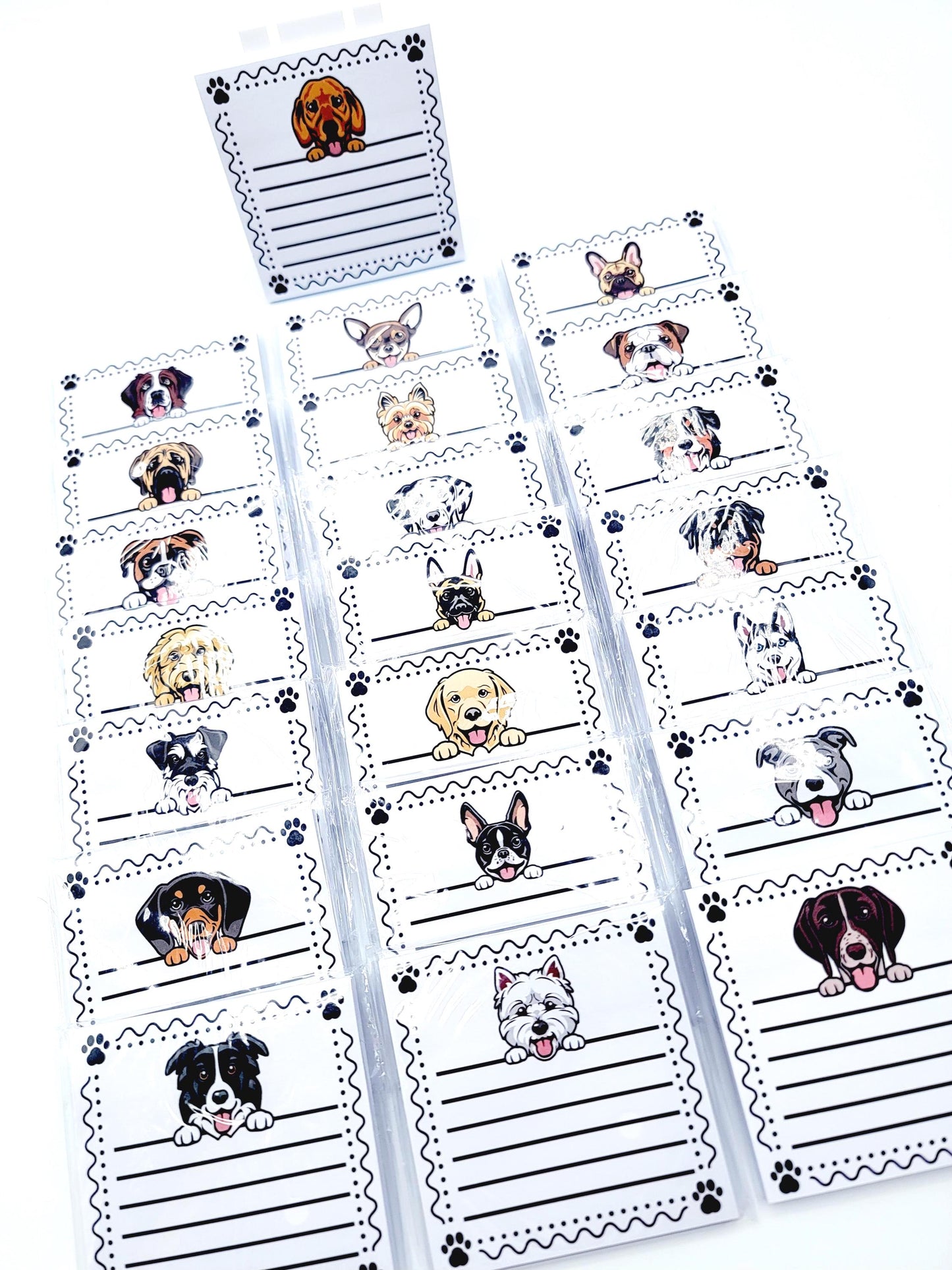 Dog Breed Dog Mom Gift Bundle, Ballpoint Pen, Keychain, Memo Notepad, Sticker (See Chart For Dog Images)