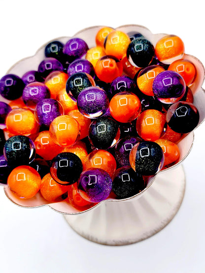 16mm Halloween Glitter Sugar Core Acrylic Beads (Set of 10) – Luminous DIY Pen & Keychain Beads