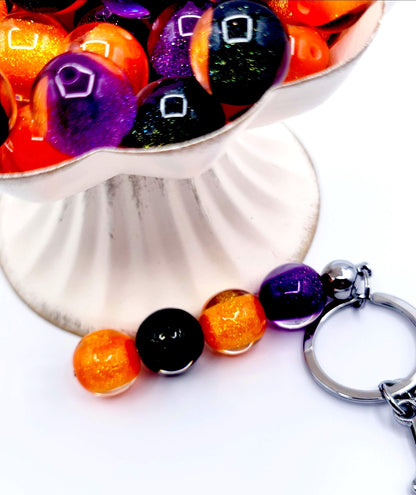16mm Halloween Glitter Sugar Core Acrylic Beads (Set of 10) – Luminous DIY Pen & Keychain Beads