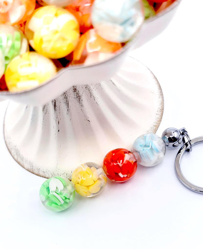 16mm Clear Acrylic Beads With Heart Clay Slices (Set of 10) – Cute DIY Craft Beads
