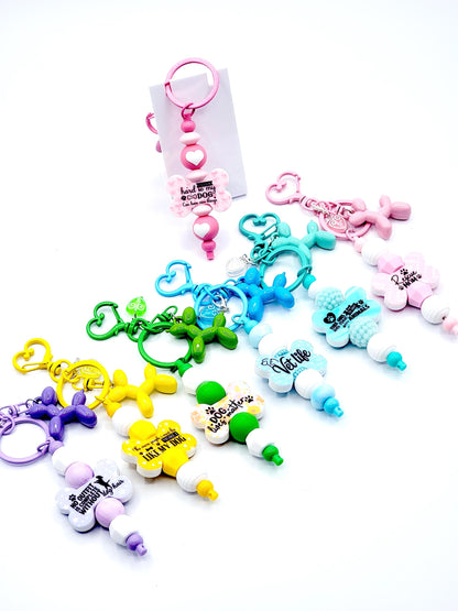 The More People I Meet The More I Like My Dog Dog Bone Silicone Focal Bead (Set of 2) - Yellow Funny Dog Mom Craft Bead