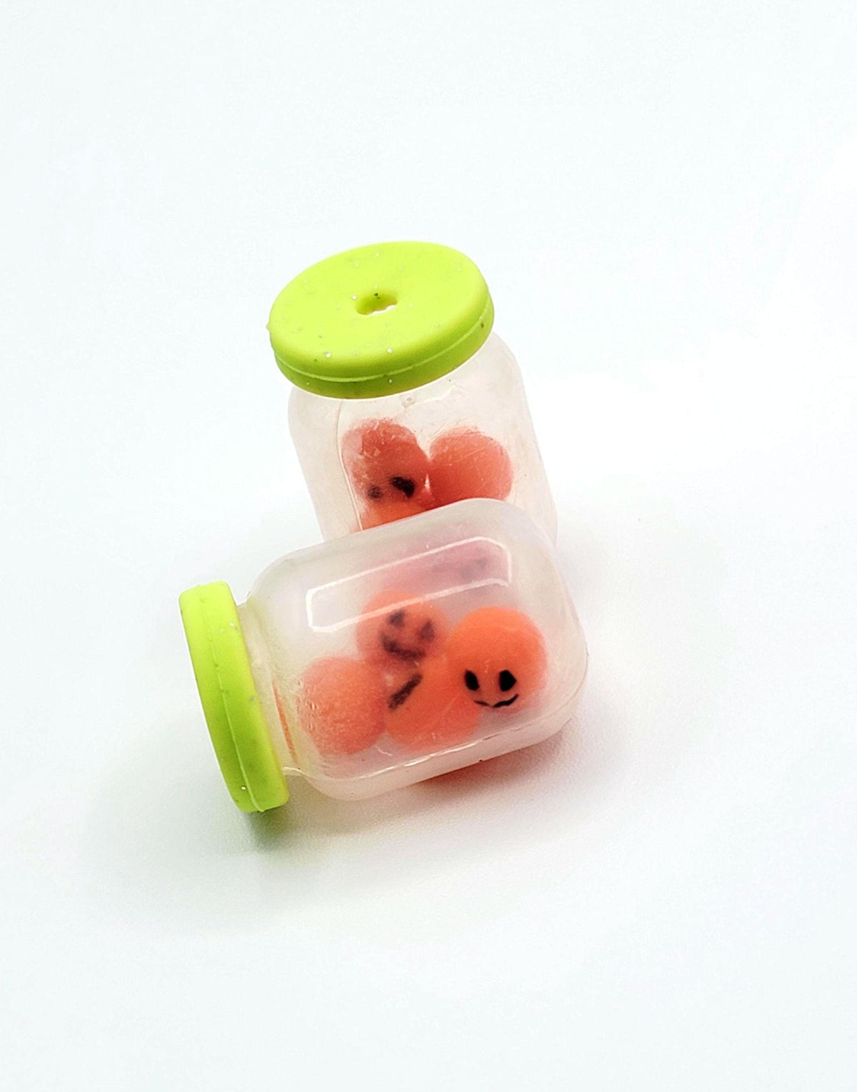 3D Halloween Shaker Silicone Beads , Spooky Bottle Focal Beads for DIY Pens , Mini Ghost Spider Pumpkin Candy Corn Focal Beads (Set of 2)