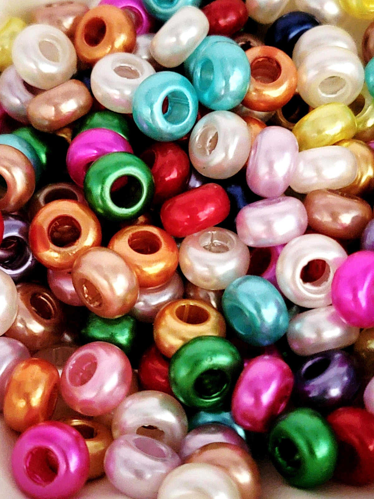 12mm Acrylic Spacer Beads , Glossy Mixed Color Plastic Beads, Pen Spacers and Gasket Bead Spacers for DIY Crafts (Pack of 20)