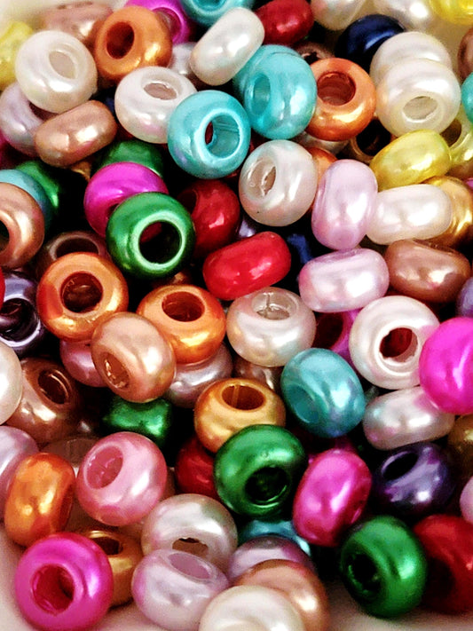 12mm Acrylic Spacer Beads , Glossy Mixed Color Plastic Beads, Pen Spacers and Gasket Bead Spacers for DIY Crafts (Pack of 20)
