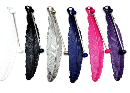 Feather-Shaped Beadable Bookmark